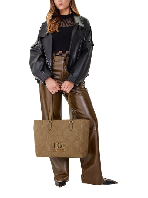 PATCHY Geantă de cumpărături, geantă de umăr nisip - Genți femei