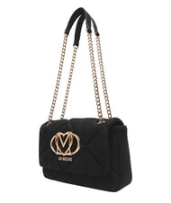 LOVE MOSCHINO EMBOSSED Geantă de umăr mini, cu lanț negru - Genți femei - 3