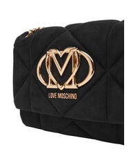 LOVE MOSCHINO EMBOSSED Geantă de umăr mini, cu lanț negru - Genți femei - 5