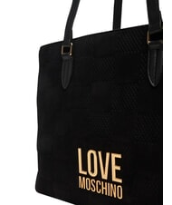 LOVE MOSCHINO PATCHY Geantă de cumpărături, geantă de umăr negru - Genți femei - 5