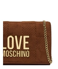 LOVE MOSCHINO PATCHY Poșetă cu lanț cămilă2 - Genți femei - 5