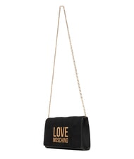 LOVE MOSCHINO PATCHY Poșetă cu lanț negru - Genți femei - 3