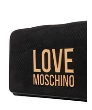 LOVE MOSCHINO PATCHY Poșetă cu lanț negru - Genți femei - 5