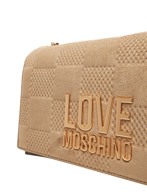 PATCHY Geantă de umăr, cu lanț nisip - Genți femei