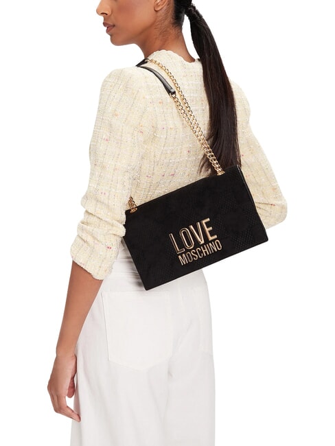 PATCHY Geantă de umăr, cu lanț negru - Genți femei