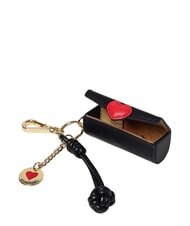 LOVE MOSCHINO CHARMS Breloc cu logo metalic negru/roșu/negru - Portchei - 2