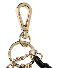 LOVE MOSCHINO CHARMS Breloc cu logo metalic negru/roșu/negru - Portchei - 4