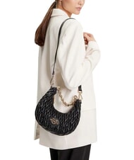 LOVE MOSCHINO DEMURE Geantă de m&acirc;nă, cu curea de umăr cu lanț negru - Genți femei - 2