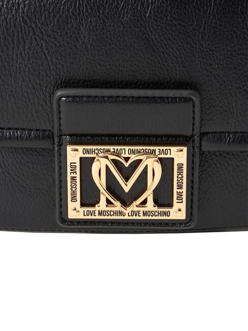 EMBOSSED Geantă de umăr negru - Genți femei