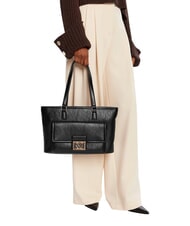 LOVE MOSCHINO EMBOSSED Geantă de cumpărături, dublă portabilitate - Genți femei