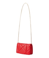 LOVE MOSCHINO EMBOSSED Geantă de umăr mini, cu lanț RED - Genți femei - 3