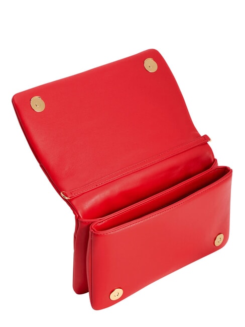 EMBOSSED Geantă de umăr mini, cu lanț RED - Genți femei