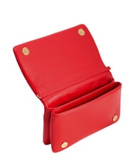 LOVE MOSCHINO EMBOSSED Geantă de umăr mini, cu lanț RED - Genți femei - 4