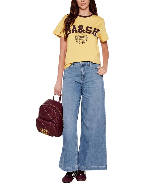 EMBOSSED Rucsac cu buzunar frontal vin - Genți femei