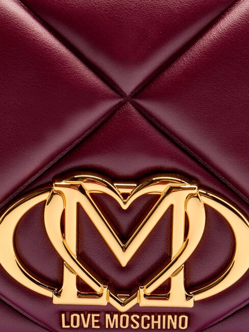 EMBOSSED Rucsac cu buzunar frontal vin - Genți femei