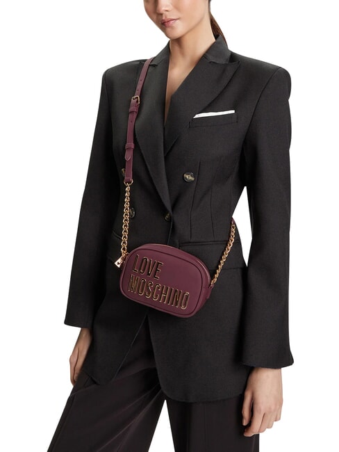 BOLD LOVE Geantă de umăr mini vin - Genți femei