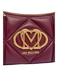 LOVE MOSCHINO EMBOSSED Geantă de umăr, dublă portabilitate vin - Genți femei - 7
