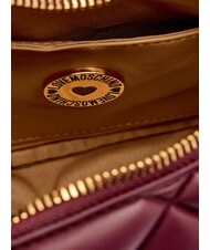LOVE MOSCHINO EMBOSSED Geantă de umăr, dublă portabilitate vin - Genți femei - 8