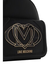 LOVE MOSCHINO LOGO Rucsac cu buzunar frontal negru - Genți femei - 3