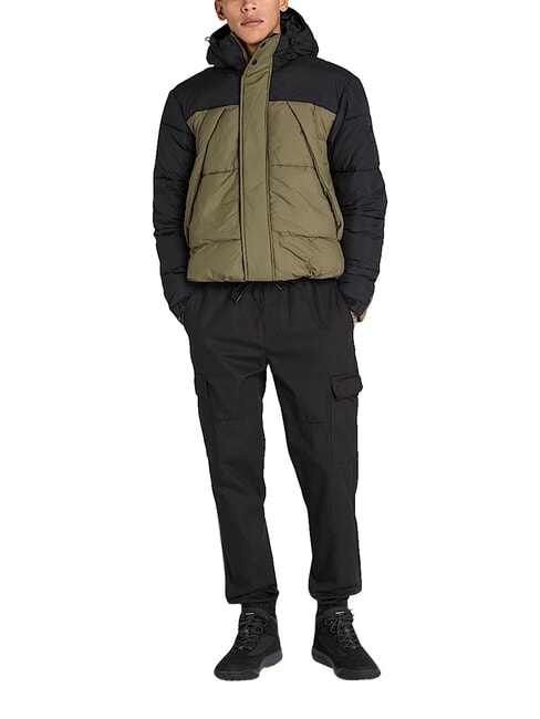 PUFFET Jachetă cu puf hidrofugă frunză neagră/de viță de vie - Jachete pentru bărbați