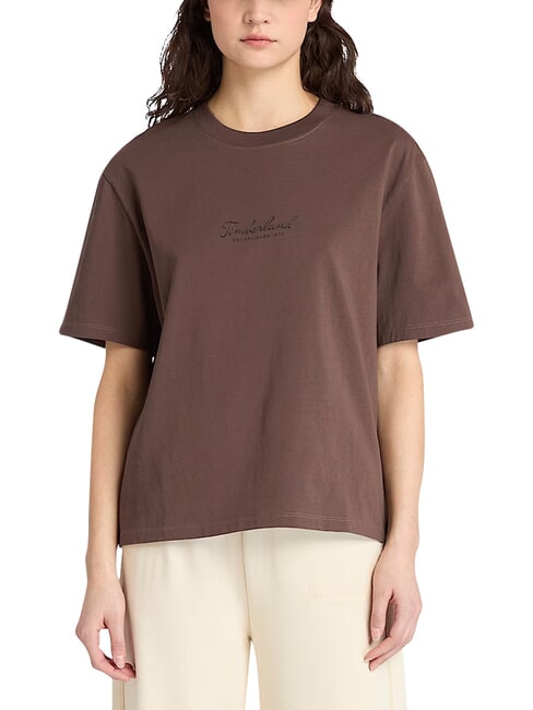 LUSH COMFORT Tricou de bumbac ciocolată - tricou