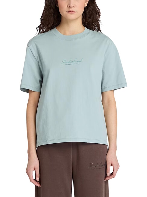 LUSH COMFORT Tricou de bumbac albastru argintiu - tricou