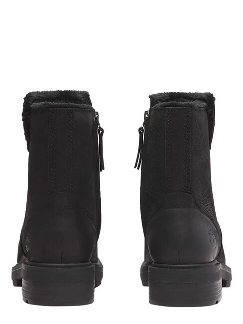 BRIMFIELD Ghete din piele pentru gleznă negru plin de cereale - Pantofi femei