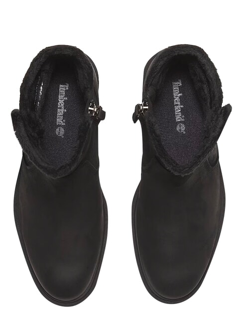 BRIMFIELD Ghete din piele pentru gleznă negru plin de cereale - Pantofi femei