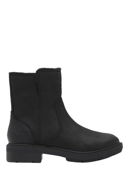 BRIMFIELD Ghete din piele pentru gleznă negru plin de cereale - Pantofi femei