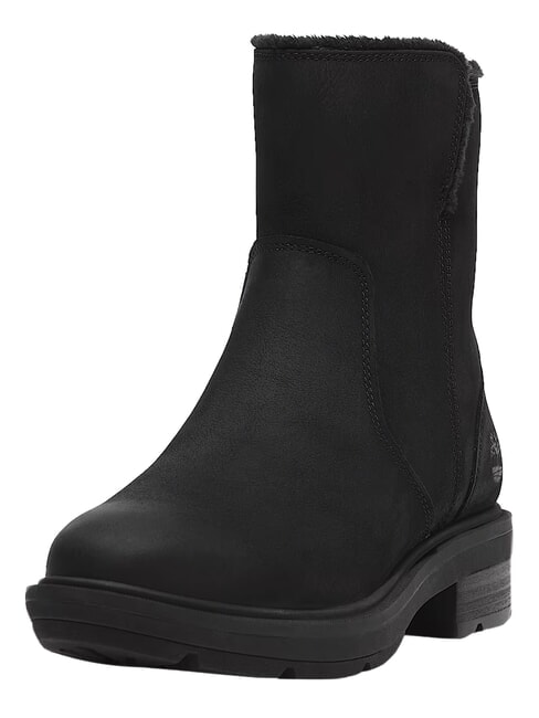 BRIMFIELD Ghete din piele pentru gleznă negru plin de cereale - Pantofi femei