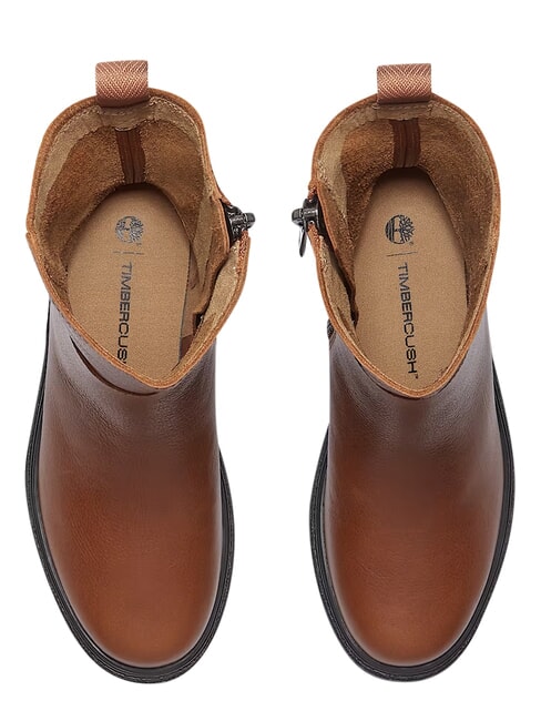 CAMBRIA VALLEY Ghete de piele rugină cu bob plin - Pantofi femei