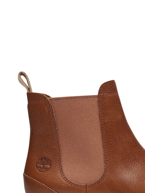 CAMBRIA VALLEY Ghete din piele pentru gleznă rugină cu bob plin - Pantofi femei