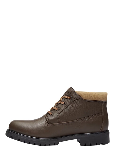 PREMIUM MID  Ghete din piele impermeabile la gleznă maro &icirc;nchis fg w oliv - Pantofi bărbați