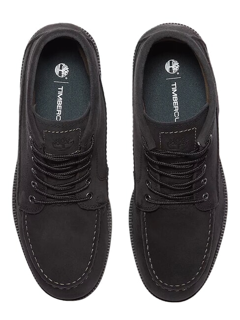 BRITTON MILLS Ghete de piele piele &icirc;ntoarsă neagră - Pantofi bărbați