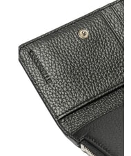 COCCINELLE CAMPIONARIO - METALLIC PEPITA Portofel din piele negru - Portofele femei - 3