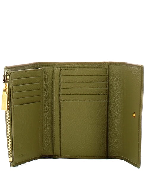  CAMPIONARIO - KELSEY VINTAGE Portofel din piele verde laur - Portofele femei