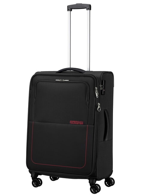 AIR WAVE Cărucior mediu, extensibil BLACK / RED - Trolere semirigide