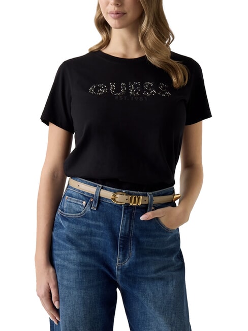 STUDS SCRIPT Tricou cu m&acirc;necă scurtă jetbla - tricou