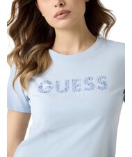 GUESS STUDS SCRIPT Tricou cu m&acirc;necă scurtă albastru aerian - tricou - 5