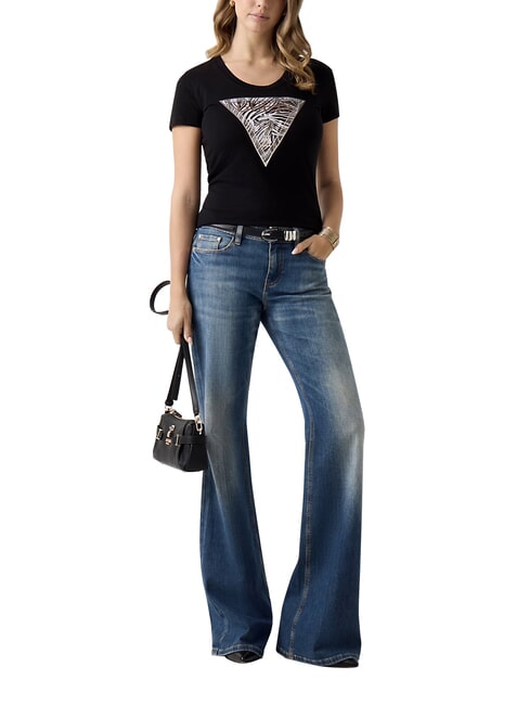 ZEBRA TRIANGLE Tricou cu m&acirc;necă scurtă jetbla - tricou