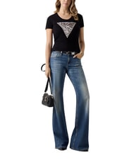 GUESS ZEBRA TRIANGLE Tricou cu m&acirc;necă scurtă jetbla - tricou - 3