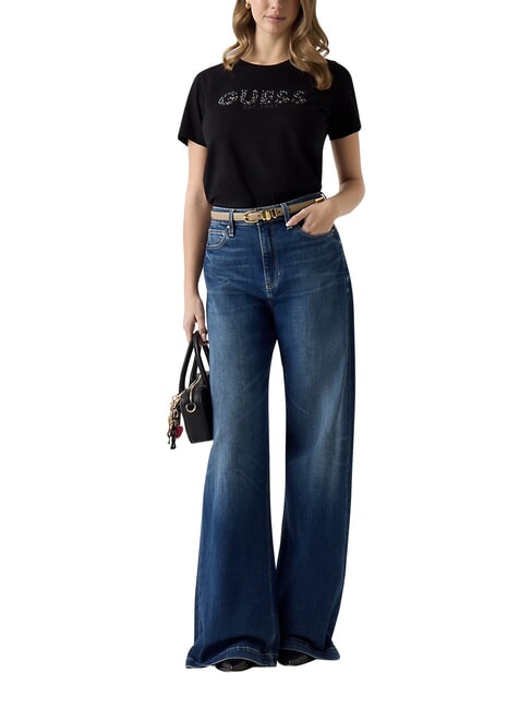 STUDS SCRIPT Tricou cu m&acirc;necă scurtă jetbla - tricou