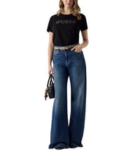 GUESS STUDS SCRIPT Tricou cu m&acirc;necă scurtă jetbla - tricou - 4