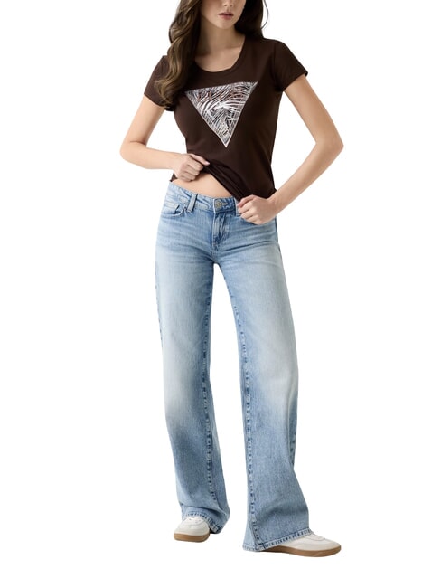 ZEBRA TRIANGLE Tricou cu m&acirc;necă scurtă maro regal - tricou