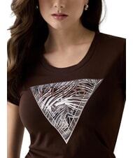 GUESS ZEBRA TRIANGLE Tricou cu m&acirc;necă scurtă maro regal - tricou - 5