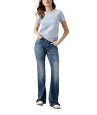 GUESS STUDS SCRIPT Tricou cu m&acirc;necă scurtă albastru aerian - tricou - 4