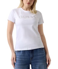 GUESS STUDS SCRIPT Tricou cu m&acirc;necă scurtă alb purpuriu - tricou - 2