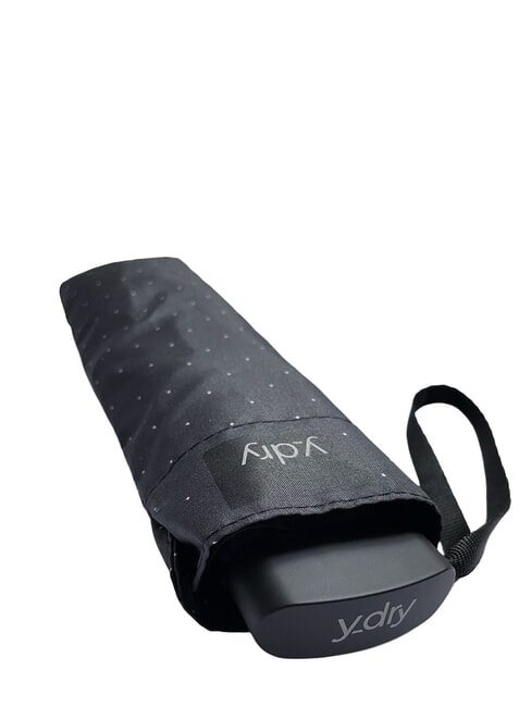 FAIR Umbrelă manuală, m&acirc;ner plat buline negre &icirc;nchise - Umbrele