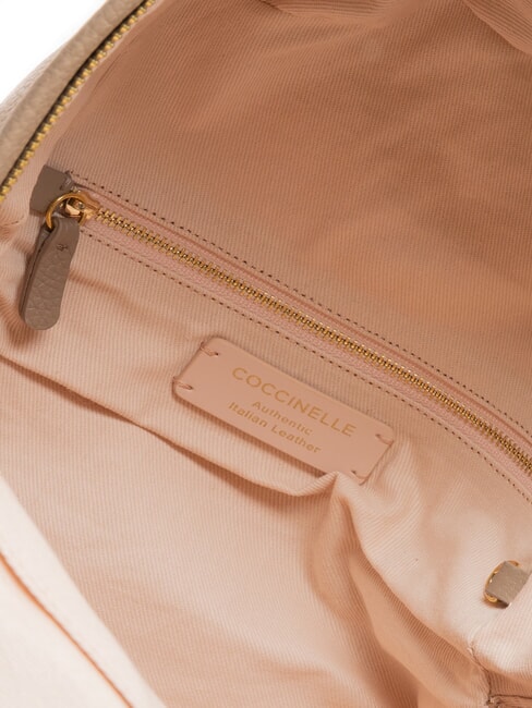 JINNY Rucsac din piele taupe cald - Genți femei