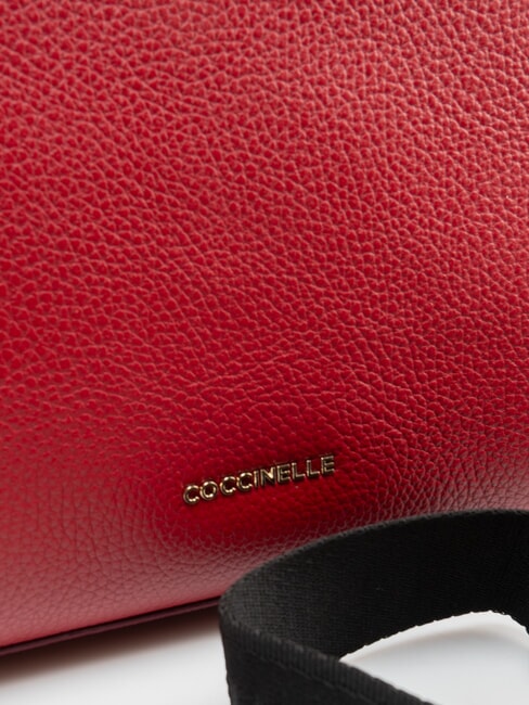 MARINA Geantă de cumpărături din piele sangrie - Genți femei